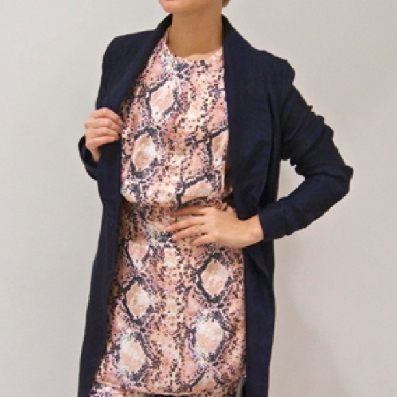Pink Pure Silk Multicolor Snake Print Wrap Dress H&M Exclusive Studio SS 2015 - Picture 5 of 16